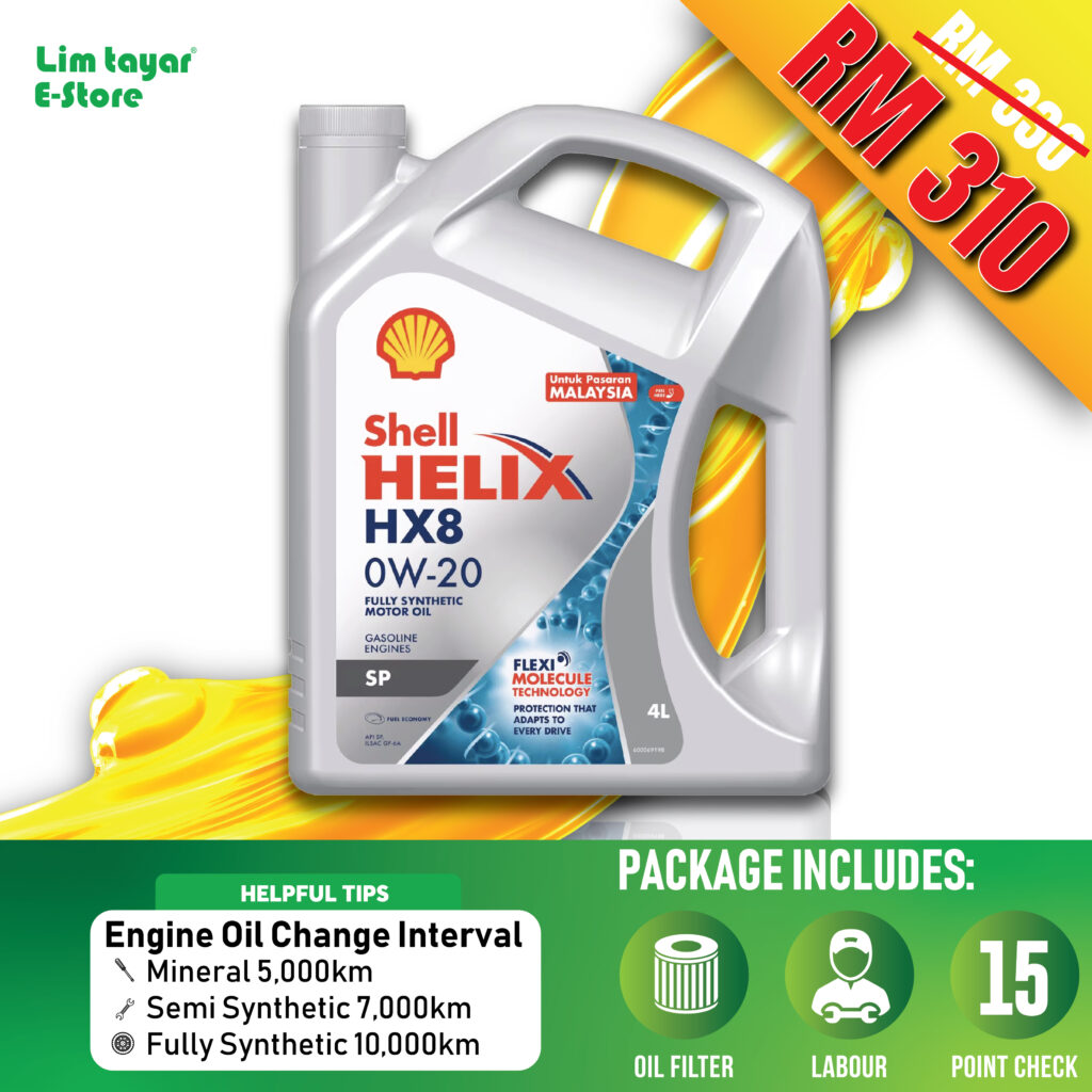 SHELL HELIX HX8 0W/20 (4L) — Lim Tayar